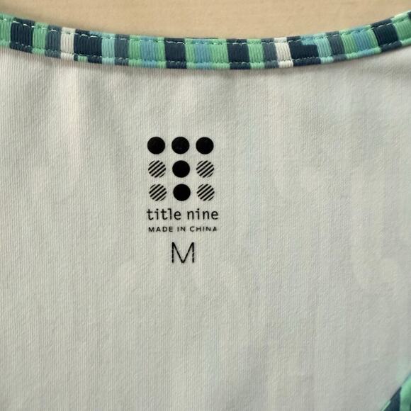 Title Nine Diamalete Athletic Dress in‎ Turquoise Blue Geo Print, Size Medium - Picture 4 of 10